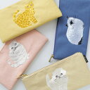 【ポイント5倍!】松尾ミユキ 刺繍ペンケース｜おしゃれ かわいい 動物 猫 ネコ フラワー シンプル 大人 上品 花 ポーチ 刺繍 メイクポーチ｜MATOKA マトカ