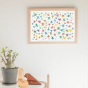 \ポイント2倍/ERIC CARLE:エリック カール・B4サイズ ポスター『Stars / ほし』木製フレームセット|インテリア 北欧 ナチュラル ブラウン 額装 星 エリックカール【drc】【etc】(3)