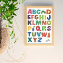\ポイント2倍/ERIC CARLE:エリック カール・B4サイズ ポスター『Alphabe / はらぺこあおむし』木製フレームセット|インテリア 北欧 ナチュ...