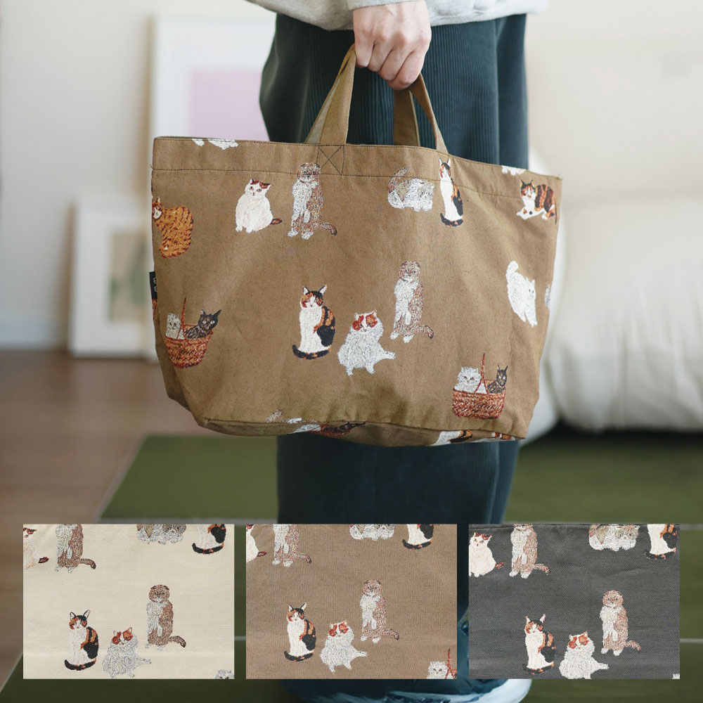 ＼P2倍＋クーポン／松尾ミユキ Boat and Tote Cats｜ボート＆トート 猫 トートバッグ エコバッグ お買..