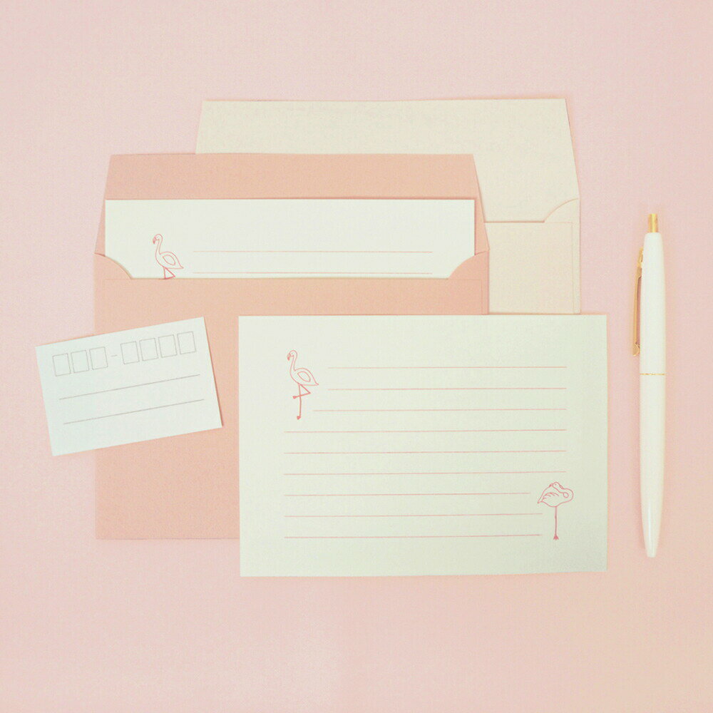 \P2倍+クーポン/Break Time ブレイクタイム レターセット|定型内 手紙 便箋 封筒 ギフト お祝い 誕生日 おしゃれ かわいい 動物 フクロウ カ...