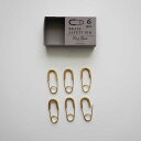 \ポイント2倍+クーポン/真鍮 セーフティピン・6個セット|BRASS ブラス DIY アンティーク風 シンプル ディスプレイ 什器 撮影 Horn Pleas...