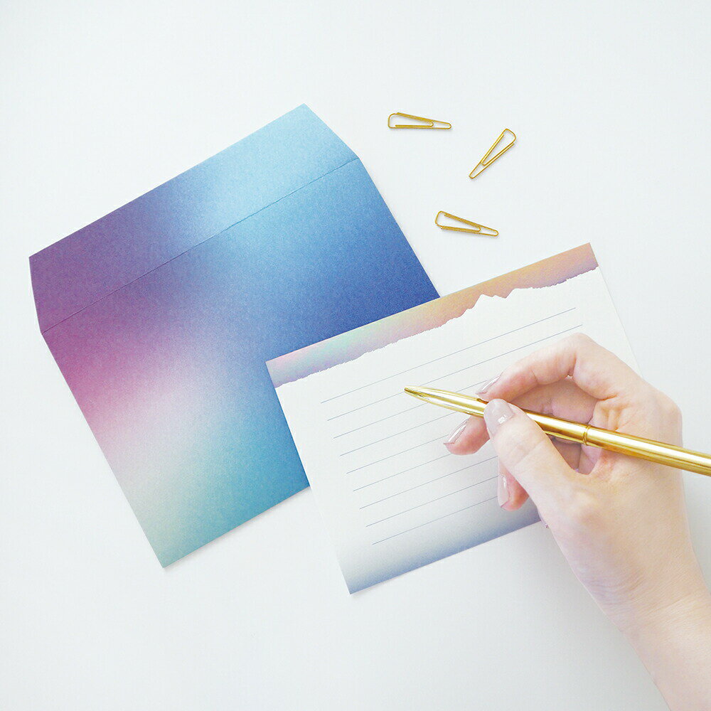 \P2倍+クーポン/NORDLYS ノールリス レターセット|定型内 手紙 便箋 封筒 ギフト お祝い 誕生日 おしゃれ かわいい|MATOKA マトカ