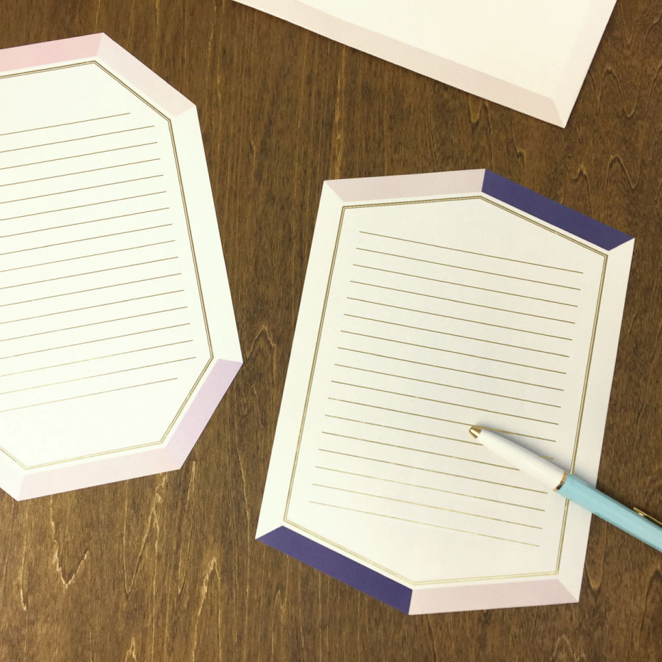 \P2倍+クーポン/Bijou ビジュー レターセット|定形内 封筒-3枚 便箋-6枚 手紙 ギフト お祝い 誕生日 おしゃれ かわいい シンプル|MATOKA...