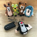 \P2倍+クーポン/クルテク キーホルダー(クルテク/はりねずみ/うさぎ/かえる/ねずみ)【チェコ製 キーチェーン キーリング ぬいぐるみ マスコット 東欧 krtek】