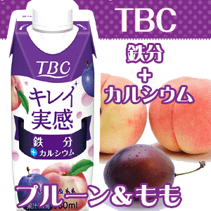 【送料無料】TBC　鉄分+カルシウム プルーン＆もも 330ml 12本セット【ドリームキャッ...