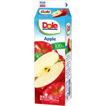 Dole ドール アップル 100％ 1000ml （クール便でお届けします。） 【果汁100％】【果汁100パーセント】【リンゴ】【りんご】【林檎】【アップル】【ジュース】【RCP】