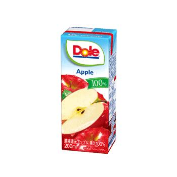 Dole ドール アップル　100％ 200ml 【果汁100％】【果汁100パーセント】【リンゴ】【りんご】【林檎】..