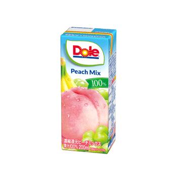 Dole ドール ピーチフルーツミックス　100％ 200ml 【果汁100％】【果汁100パーセント】【ぴーち】【ピーチ】【モモ】【桃】【バナナ】【白ブドウ】【白ぶどう】【ジュース】【RCP】