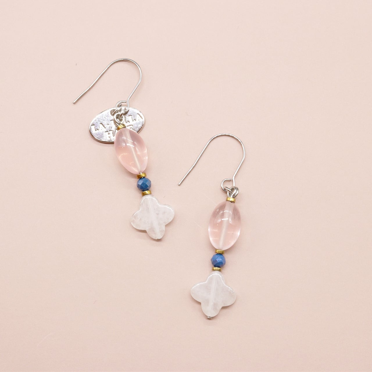 【Blooming Pink Roses】ローズクォーツ クォーツァイト ジルコニア ピアス | 【クーポン配布中】