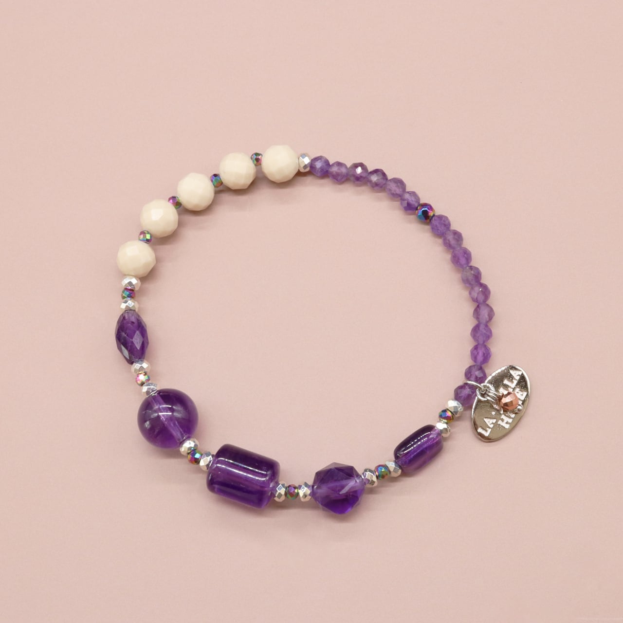Rakuten - 【Moon Lady Amethyst】アメシスト リバーストーン ブレスレット｜天然石｜一点物｜LA・JOLLA HALE