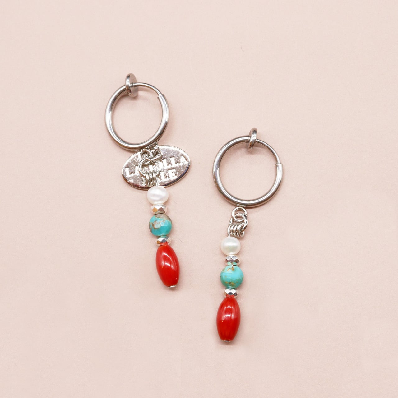 【Be Loved Turquoise】ターコイズ コーラル パール イヤリング | 期間限定クーポン配布中