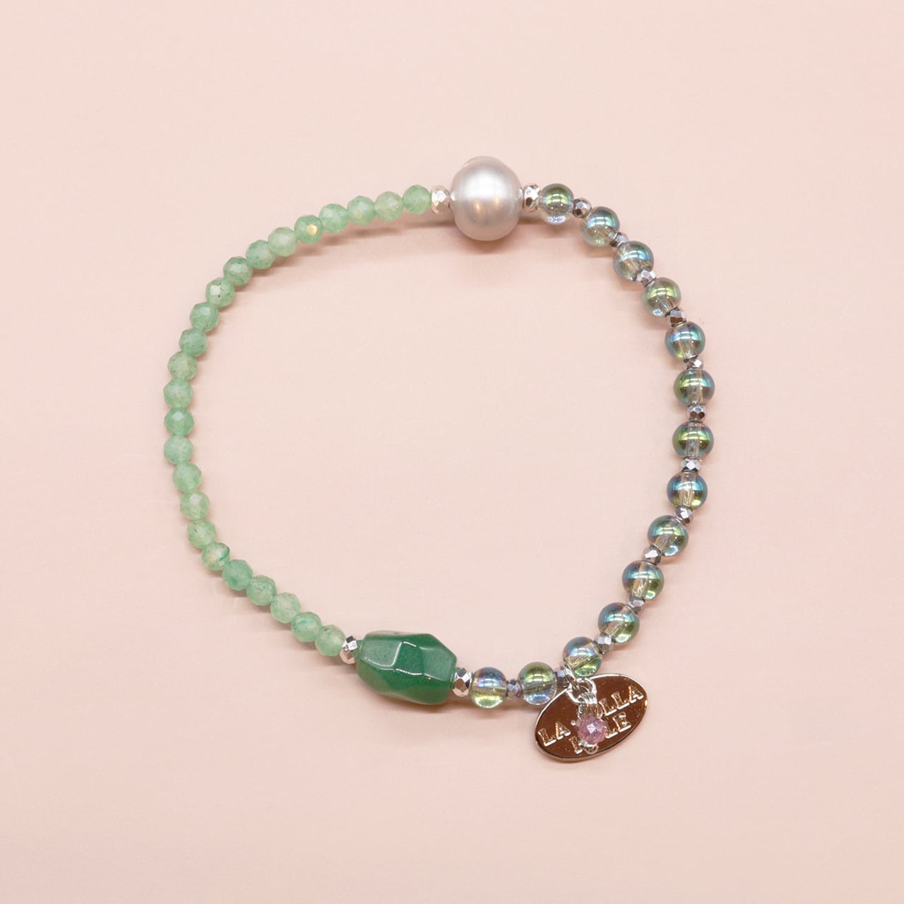 Rakuten - 【Longing for Jaipur】グリーンアベンチュリン グリーンアクアオーラ パール ブレスレット｜天然石｜一点物｜LA・JOLLA HALE