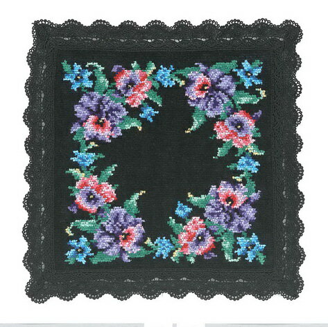 レイクアルスタプチレースハンカチ　オーキッド