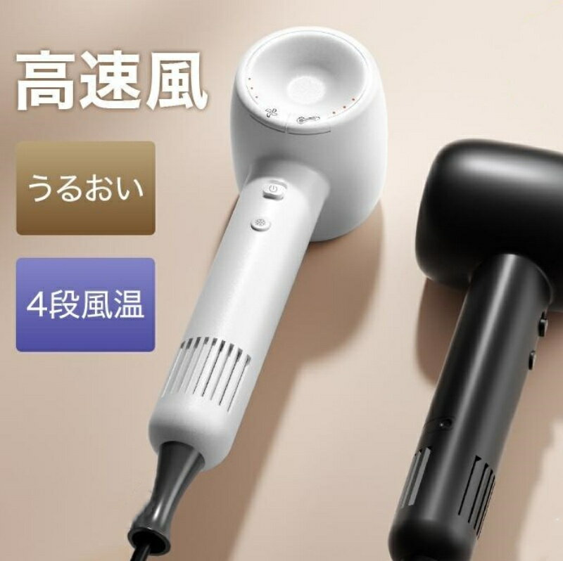 ドライヤー 大風量 速乾 21m/s 高速風 4段風温 3段風量 ヘアドライヤー マイナスイオン スピーディーイオンドライヤー 冷風 髪質改善 人気 おすすめ ...