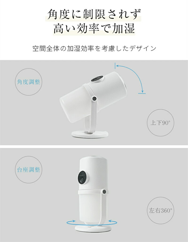 卓上加湿器 オフィス 小型 280ml大容量 ミニ加湿器 超音波式 静音 空焚き防止 水漏れ防止 持ち運び便利 上から給水 お手入れ簡単 部屋 車用 寝室 家庭用 乾燥/花粉対策 母の日/父の日/誕生日/ギフト