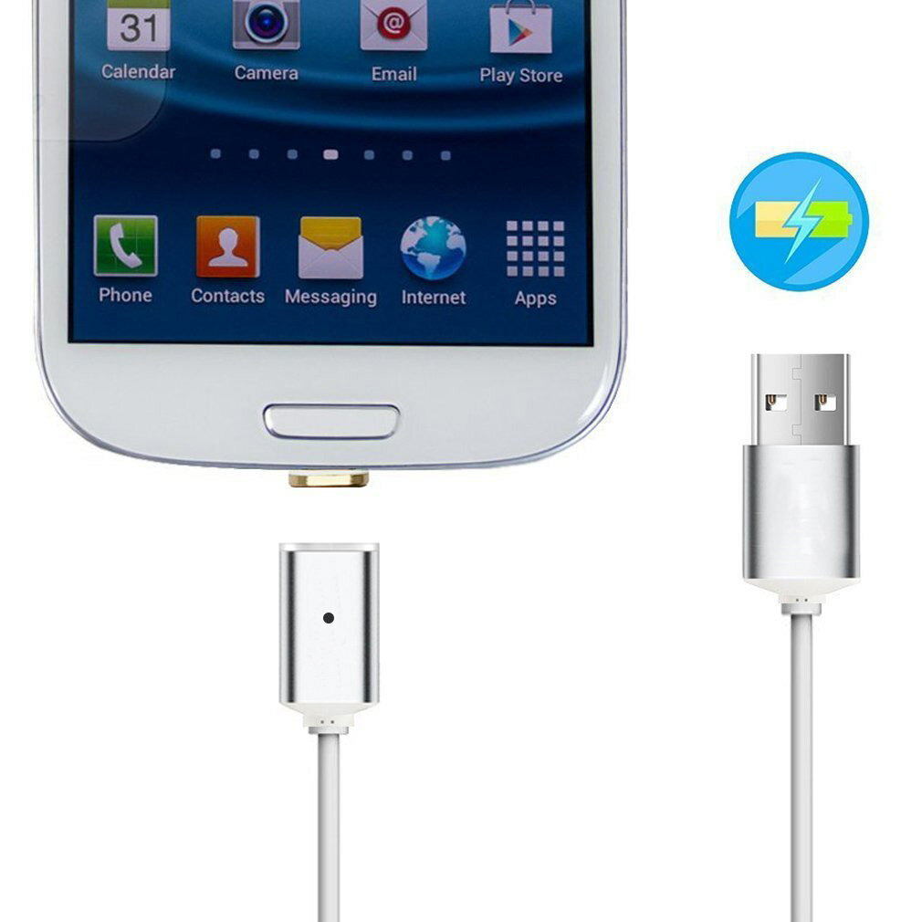 MEOW　MARKET microUSB Android マグネット USB充電ケーブル マグネットケーブル 充電アダプター 急速充電 LED 通信 スマホ タブレット (android)