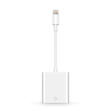 ホワイト Lightning SDカードカメラリーダーiPhone iPad 専用 iPad iPhone iPhone X/8 plus/8/7/7plus/6/6s/6s plus/5s 対応 高速な写真とビデオ転送 microメモリSDカードリーダー (ホワイト)