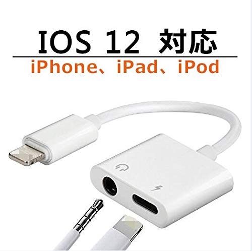 ライトニング イヤホン iPhone 充電 変換 ケーブル iPhone XR iPhone XS iPhone XS Max iPhone X iPhone8 iPhone7 イヤホン ジャック 二股 充電しながら音楽を聞く iOS 12 対応 (ホワイト) ライトニング イヤホン iPhone 充電 変換 ケーブル iPhone XR iPhone XS iPhone XS Max iPhone X iPhone8 iPhone7 イヤホン ジャック 二股 充電しながら音楽を聞く iOS 12 対応 (ホワイト)