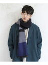 【SALE/50%OFF】ブロッキングマフラー LAKOLE ラコレ ファッション雑貨 マフラー・ストール・ネックウォーマー ブルー ベージュ【RBA_E】[R...