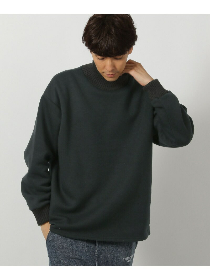 【SALE／22%OFF】タートルニット切替スウェットプルオーバー LAKOLE ラコレ トップス スウェット・トレーナー ブラック イエロー ホワイト【RBA_E】[Rakuten Fashion]