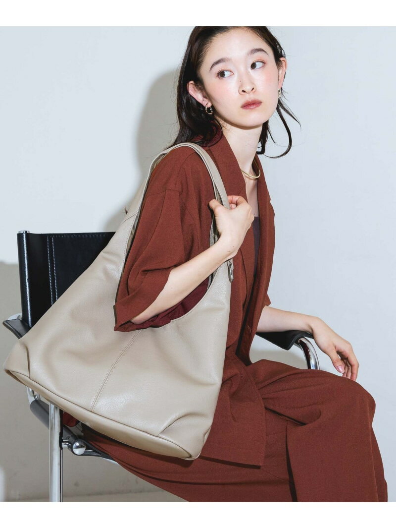 Rakuten - ラウンドワンショルトートバッグ LAKOLE ラコレ バッグ トートバッグ グレー ベージュ ブラック【先行予約】*【送料無料】[Rakuten Fashion]