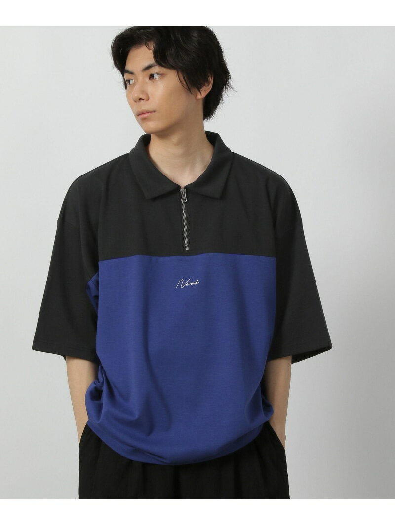 バイカラーハーフZIPロゴTLAK...