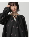【SALE/46%OFF】フラワー刺繍ブラウス LAKOLE ラコレ トップス シャツ・ブラウス ホワイト ブラック【RBA_E】[Rakuten Fashio...