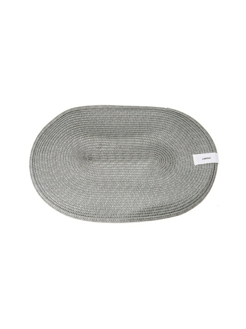 【SALE／30%OFF】ランチョンマット-オーバル LAKOLE ラコレ インテリア・生活雑貨 その他のインテリア・生活雑貨 グレー ネイビー【RBA_E】[Rakuten Fashion]のサムネイル