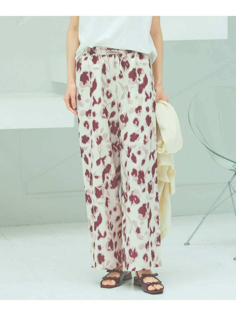 【SALE／22%OFF】ニュアンス柄イージーパンツ LAKOLE ラコレ パンツ その他のパンツ ホワイト ブラック ブラウン【RBA_E】[Rakuten Fashion]