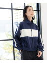 【SALE/55%OFF】カラーブロックトラックジャケット LAKOLE ラコレ ジャケット・アウター ブルゾン・ジャンパー ブルー ホワイト ネイビー【RBA...