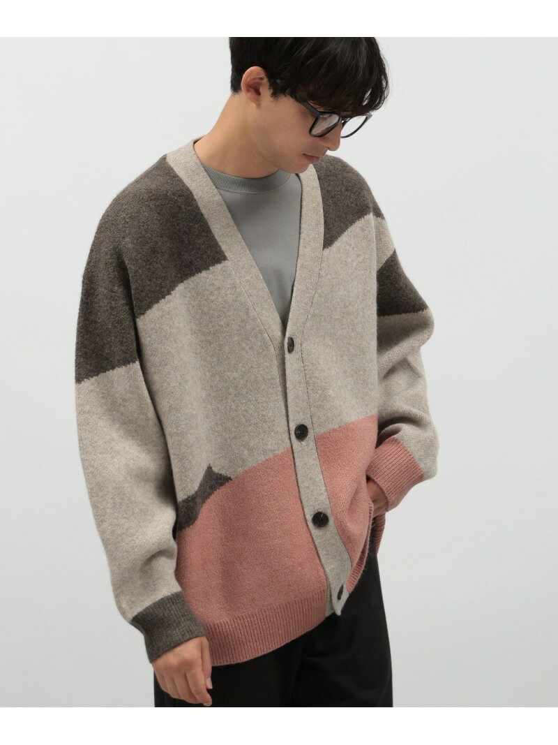 【SALE／7%OFF】ウェーブジャガードニットカーデ LAKOLE ラコレ トップス ニット ピンク ブルー ブラック【RBA_E】【送料無料】[Rakuten Fashion]