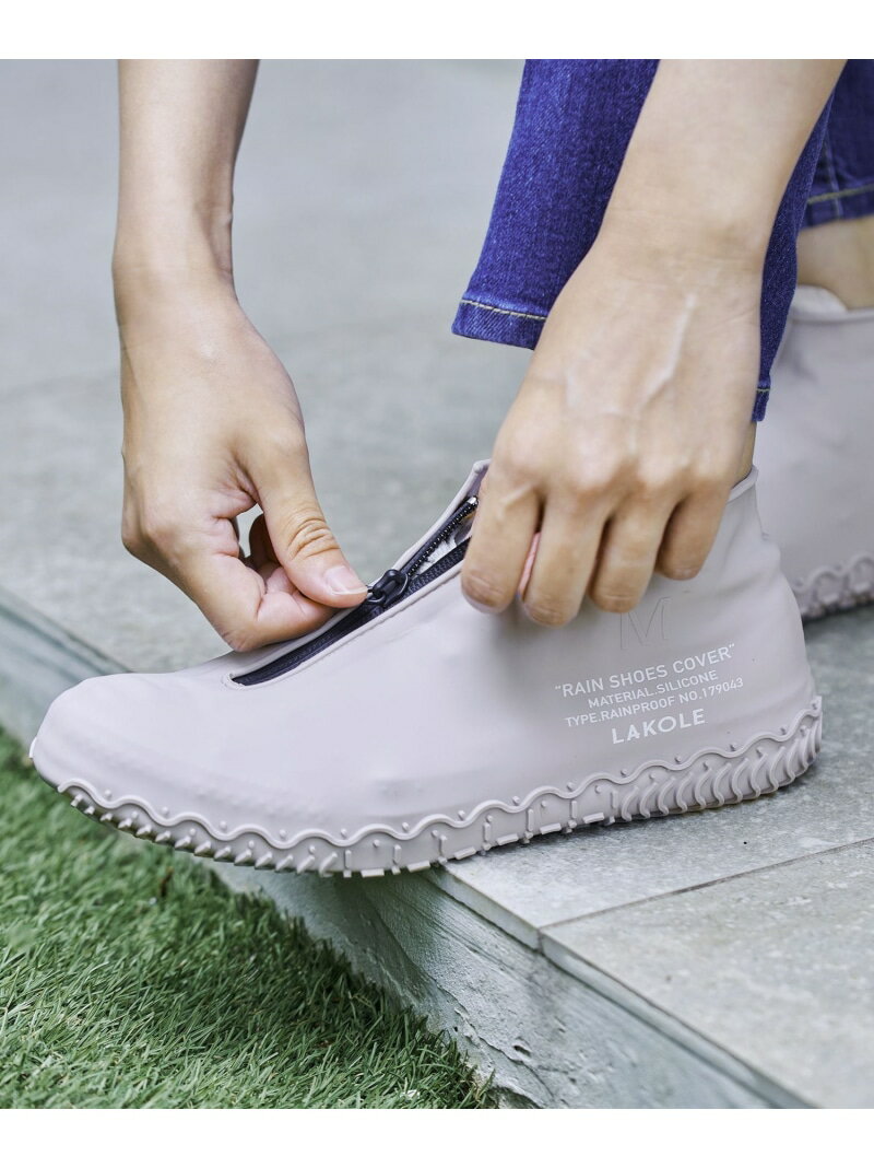 (U)RNTBシューズカバーZIP LAKOLE ラコレ シューズ・靴 その他のシューズ・靴 グレー ブラック ホワイト[Rakuten Fashion]のサムネイル