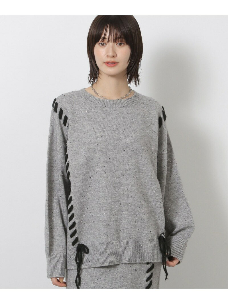 Rakuten - 【SALE／44%OFF】ハンドステッチニットプルオーバー LAKOLE ラコレ トップス ニット ブラウン ホワイト ブルー グレー【RBA_E】[Rakuten Fashion]
