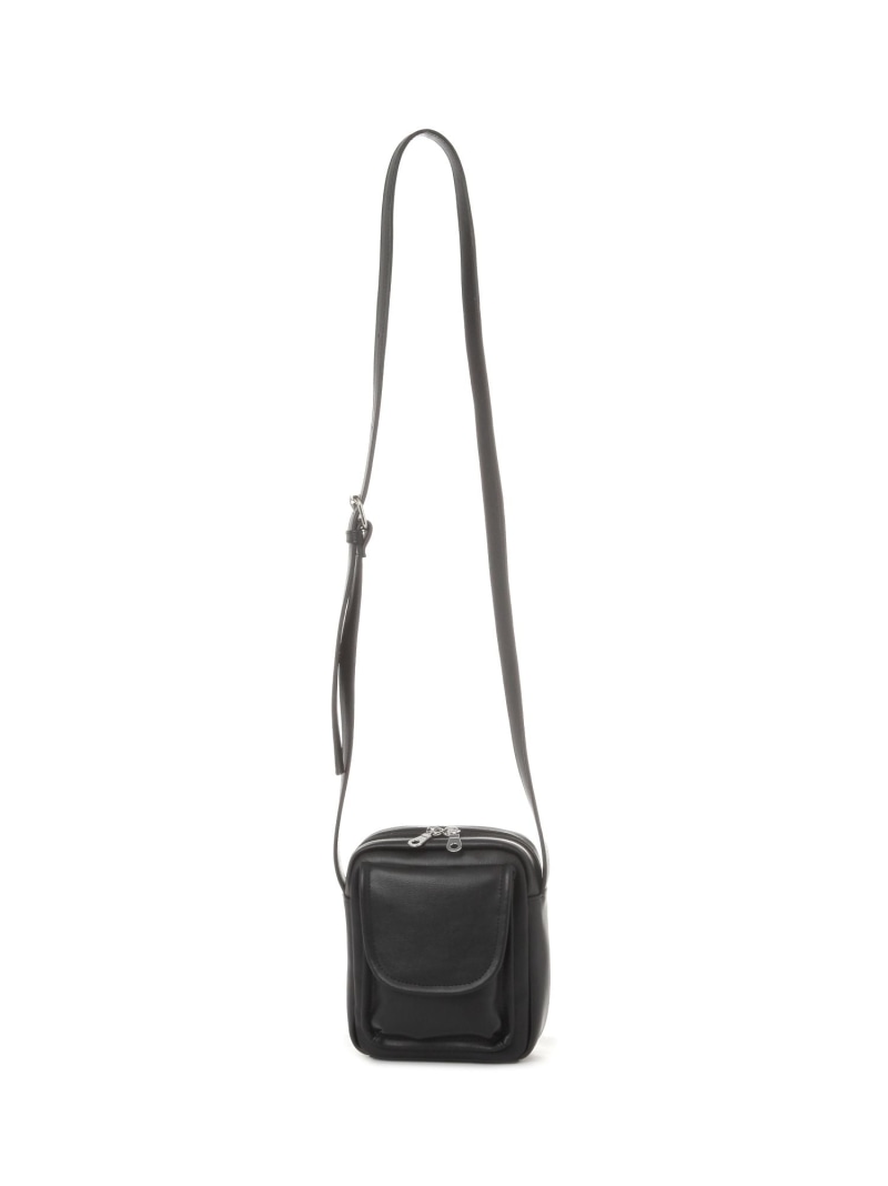 フラップスクエアミニショルダー LAKOLE ラコレ バッグ ショルダーバッグ ブラック ブラウン[Rakuten F..