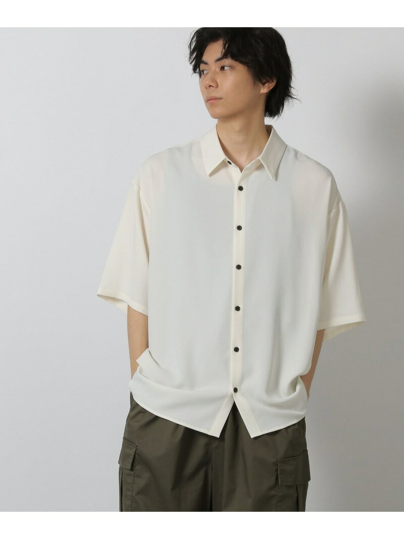 Rakuten - 【SALE／14%OFF】イージークリーン半袖シャツ LAKOLE ラコレ トップス シャツ・ブラウス ホワイト グリーン グレー【RBA_E】[Rakuten Fashion]