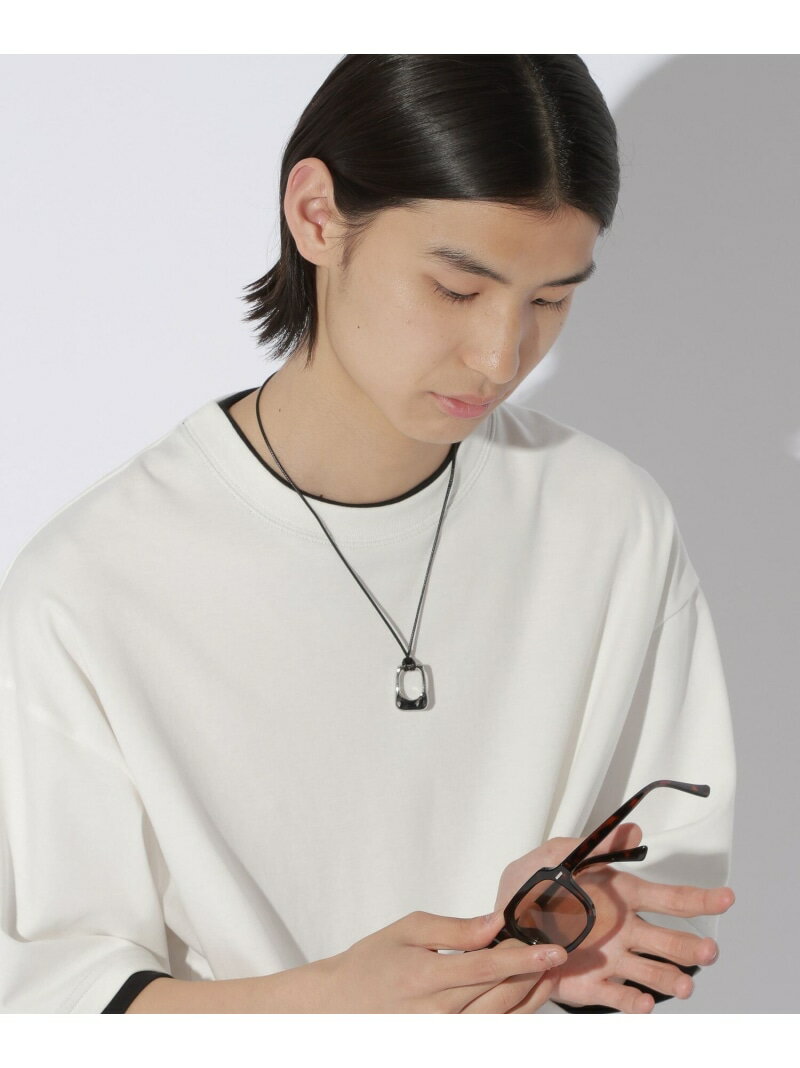 Rakuten - スクエアTPグラスコード LAKOLE ラコレ アクセサリー・腕時計 ネックレス シルバー[Rakuten Fashion]