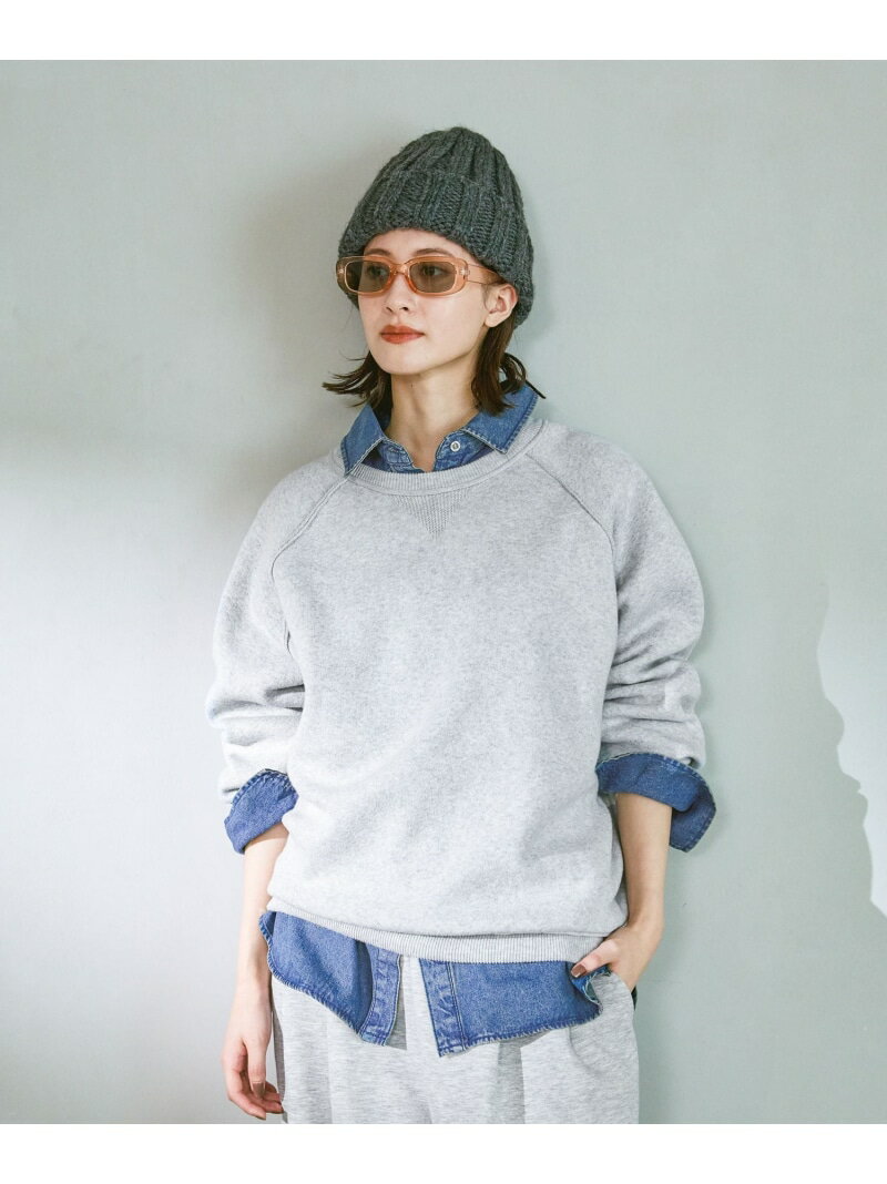 スウェットライクニットプルオーバー LAKOLE ラコレ トップス ニット グレー レッド ブラック【送料無料】[Rakuten Fashion]