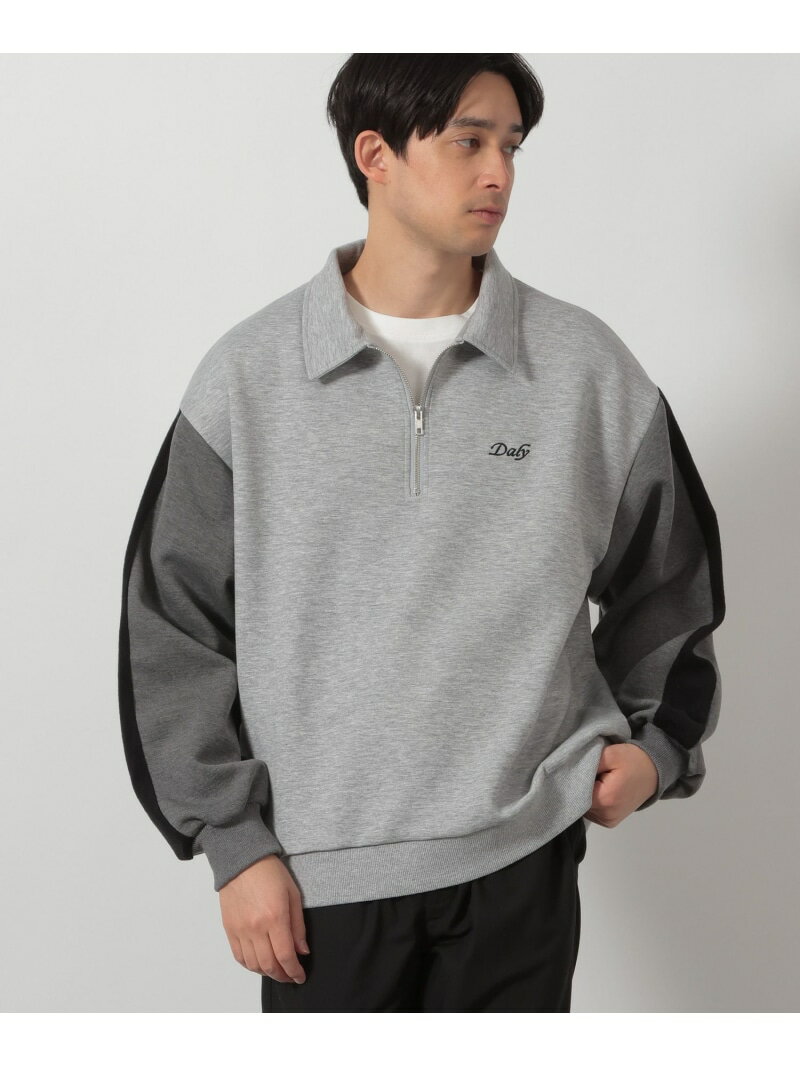 Rakuten - 【SALE／50%OFF】異素材ポロハーフZIP LAKOLE ラコレ トップス ポロシャツ ブラック グレー【RBA_E】[Rakuten Fashion]