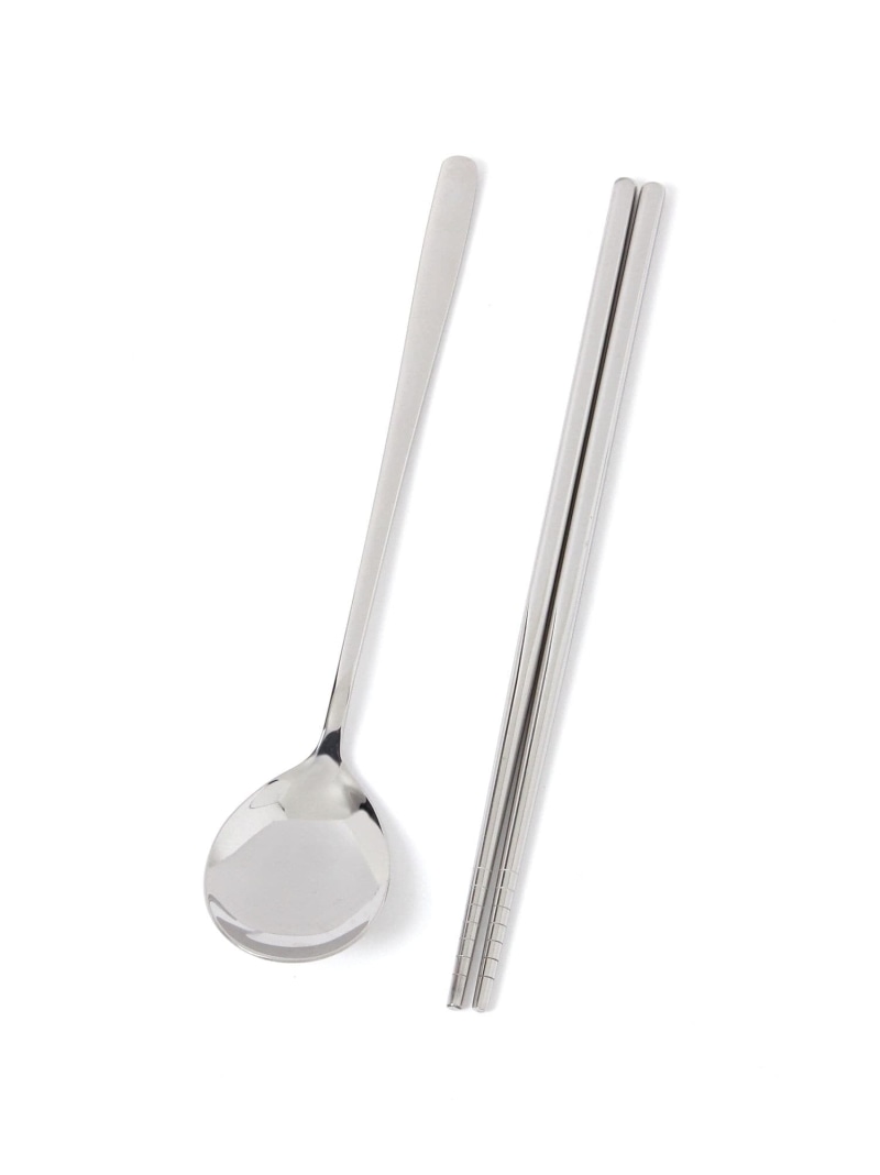 Rakuten - ステンレススプーン&箸セット LAKOLE ラコレ 食器・調理器具・キッチン用品 カトラリー シルバー[Rakuten Fashion]