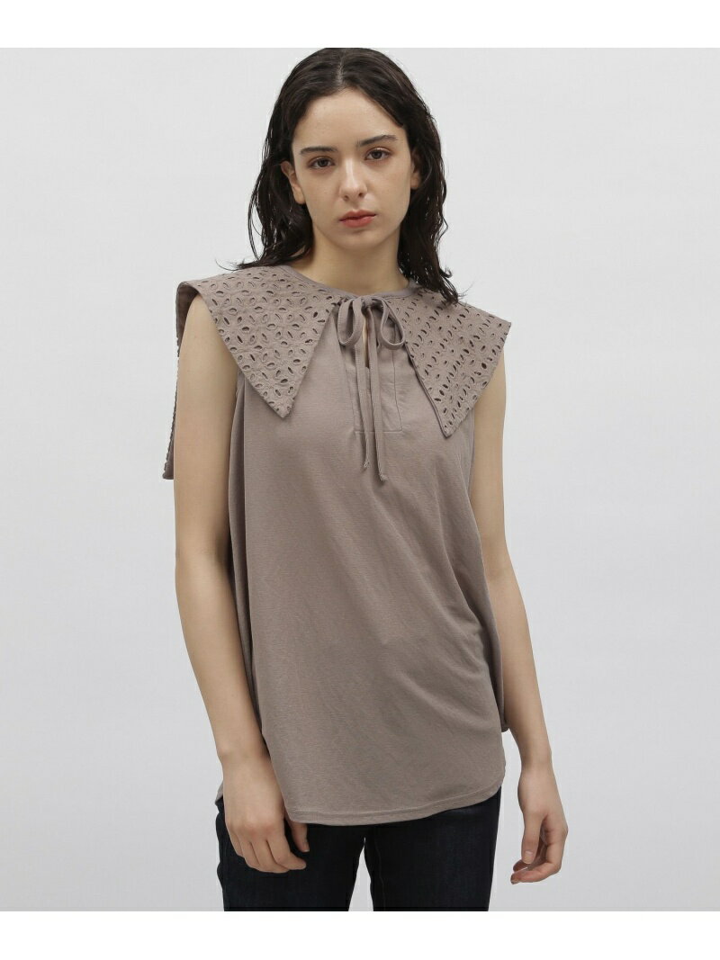 【SALE／41%OFF】(W)C/PレースエリPO LAKOLE ラコレ トップス ノースリーブ・タンクトップ グレー ホワイト ブラック【RBA_E】[Rakuten Fashion]のサムネイル