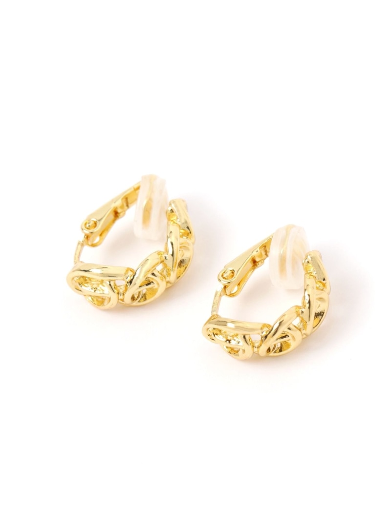 タングルドフープイヤリング LAKOLE ラコレ アクセサリー・腕時計 イヤリング・イヤーカフ ゴールド シルバー[Rakuten Fashion]