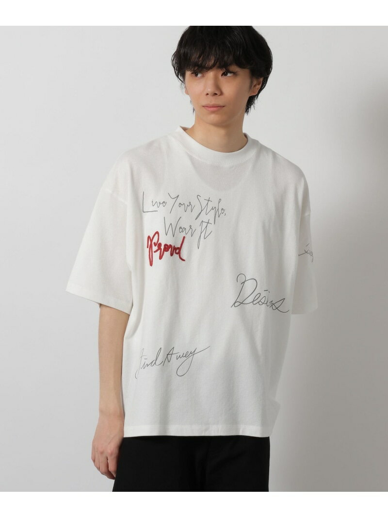 Rakuten - トビガラ梨地Tシャツ LAKOLE ラコレ トップス カットソー・Tシャツ ブルー ブラック ホワイト[Rakuten Fashion]