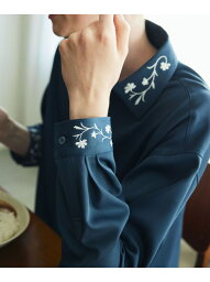 フラワー刺繍長袖シャツ LAKOLE ラコレ トップス シャツ・ブラウス【送料無料】[Rakuten Fashion]