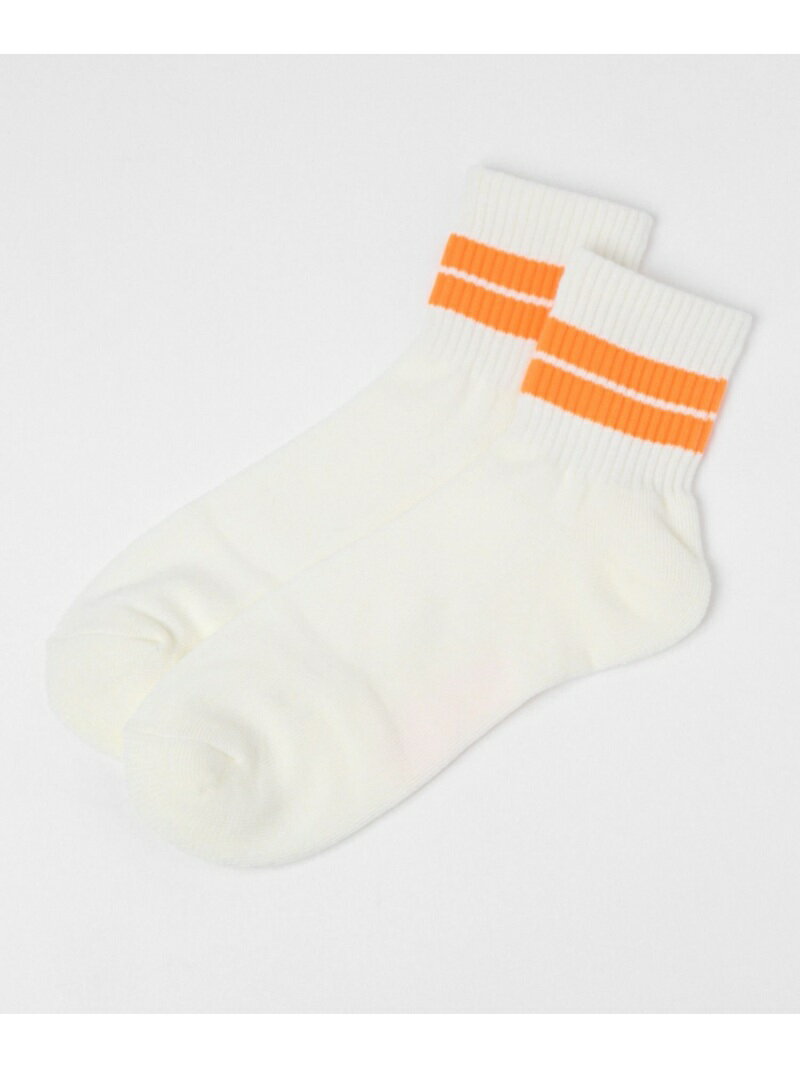 (M)TCショートボーダーSOX LAKOLE ラコレ 靴下・レッグウェア 靴下 ホワイト グレー ブラック イエロー グリーン