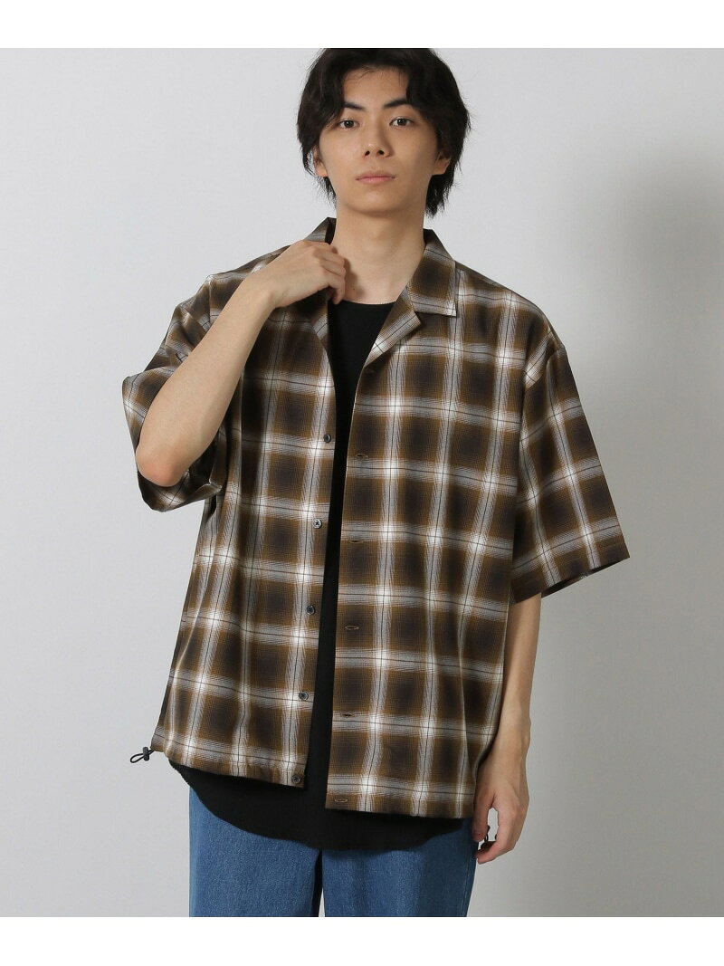Rakuten - 【SALE／44%OFF】裾ドロスト半袖シャツ LAKOLE ラコレ トップス シャツ・ブラウス ブラウン ホワイト グレー【RBA_E】[Rakuten Fashion]