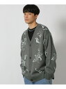 【SALE/61%OFF】リーフモチーフ柄カーディガン LAKOLE ラコレ トップス カーディガン レッド ネイビー グレー【RBA_E】[Rakuten F...