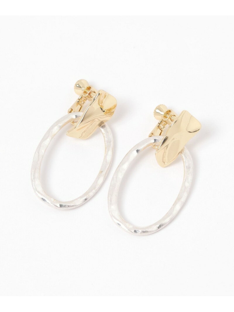 2WAYサークルイヤリング LAKOLE ラコレ アクセサリー・腕時計 イヤリング・イヤーカフ ゴールド[Rakute..