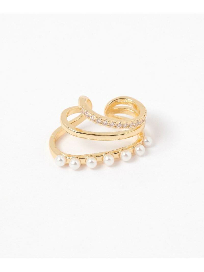 ラインパールイヤーカフ LAKOLE ラコレ アクセサリー・腕時計 イヤリング・イヤーカフ ゴールド シルバー[Rakuten Fashion](4)