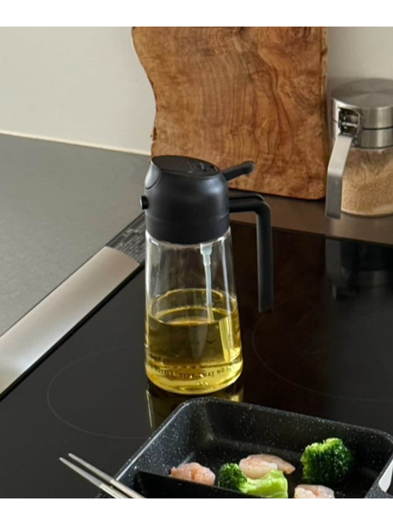 2WAYオイルスプレーボトル LAKOLE ラコレ 食器・調理器具・キッチン用品 その他の食器・調理器具・キッチン用品 ブラック[Rakuten Fashion] lakole-10016871 LAKOLE サンプル画像2